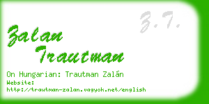 zalan trautman business card
